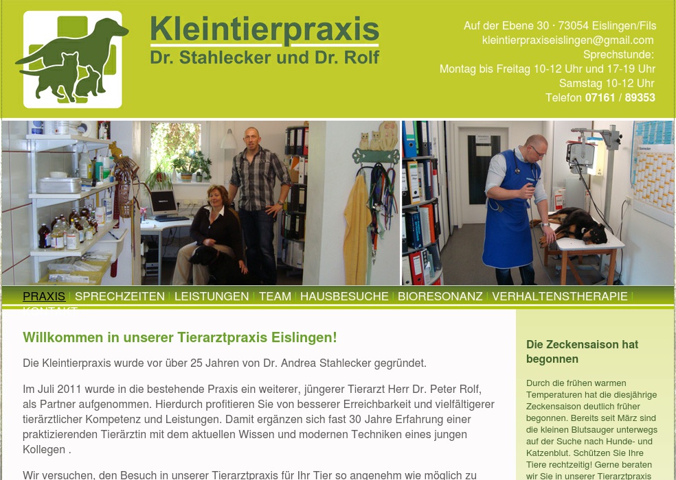 Kleintierpraxis Dr.Stahlecker u. Dr. Rolf