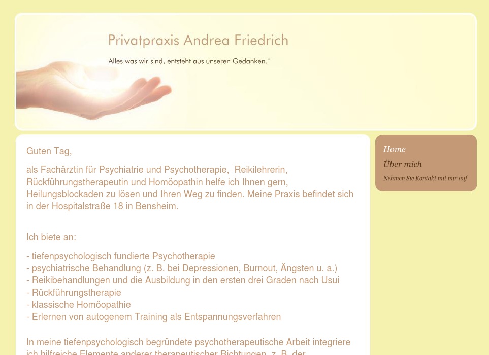 Privatärztliche Praxis für Psychotherapie, Homöopathie und Reiki Andrea Friedrich