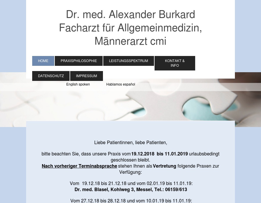 Burkard, Alexander Dr. med. Facharzt für Allgemeinmedizin
