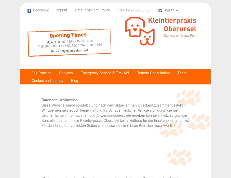 Fach A. Dr. med. vet.