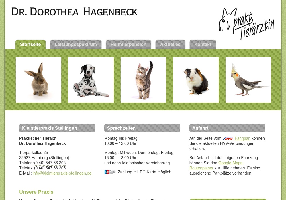 Hagenbeck Dorothea Dr.med.vet. Kleintierpraxis
