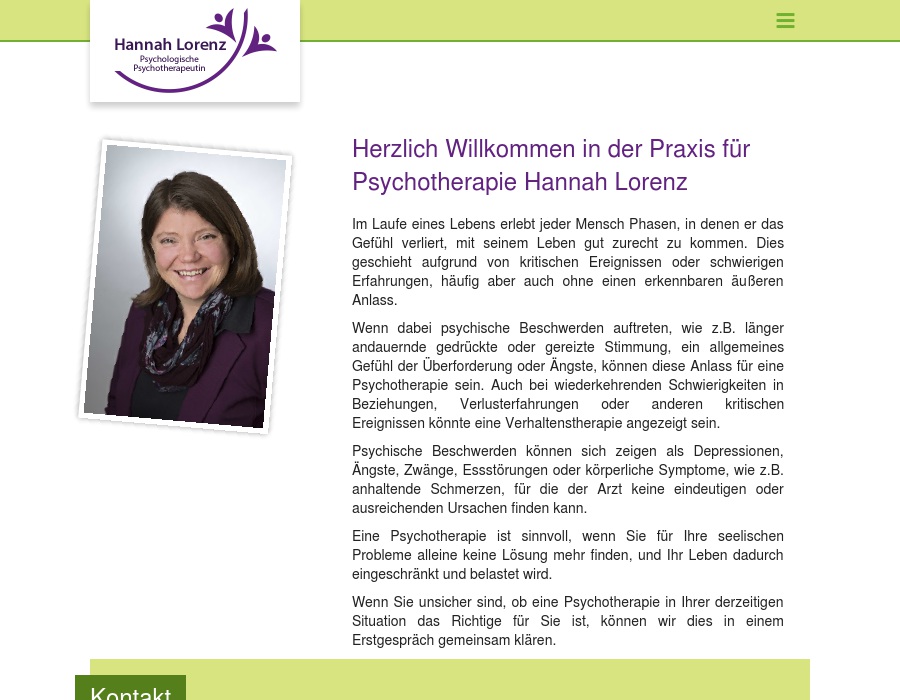 Lorenz Hannah Dipl. Psychologin, Psychotherapeutin