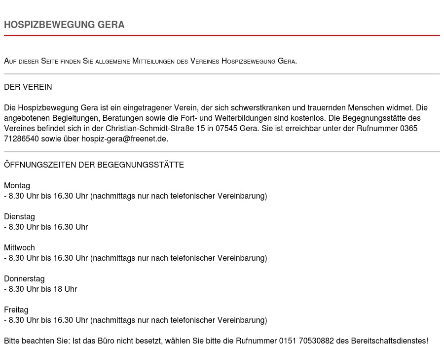 Hospiz-Bewegung Gera e.V.