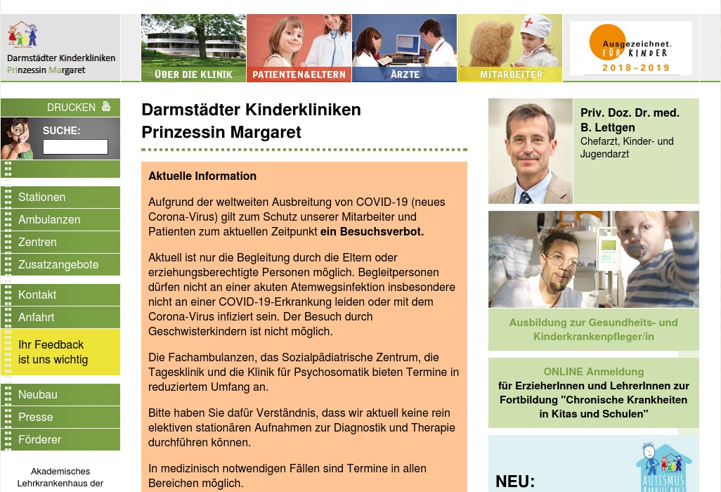Darmstädter Kinderkliniken Prinzessin Margaret