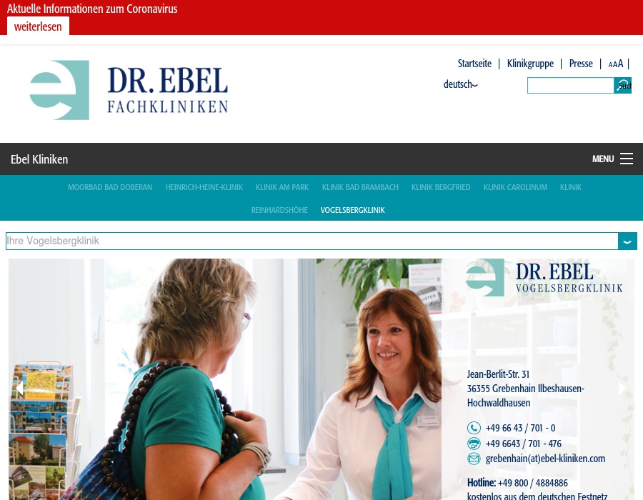Dr. Ebel Fachkliniken GmbH &amp; Co. Vogelsbergklinik KG