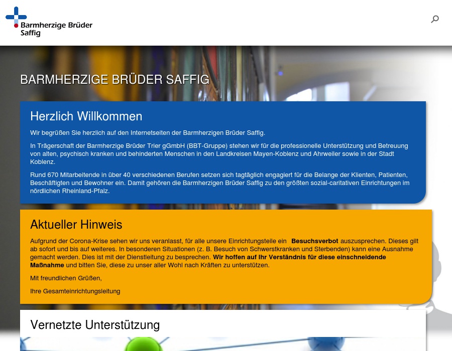 Barmherzige Brüder Saffig, Fachklinik für Psychiatrie und Psychotherapie