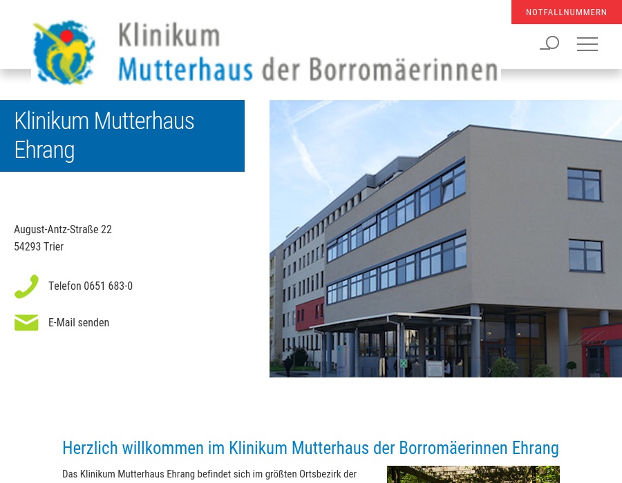 Klinikum Mutterhaus der Borromäerinnen gGmbH - Standort Ehrang