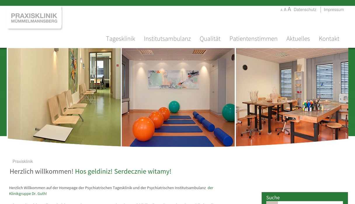 PRAXISKLINIK MÜMMELMANNSBERG der Klinikgruppe Dr. Guth GmbH & Co. KG