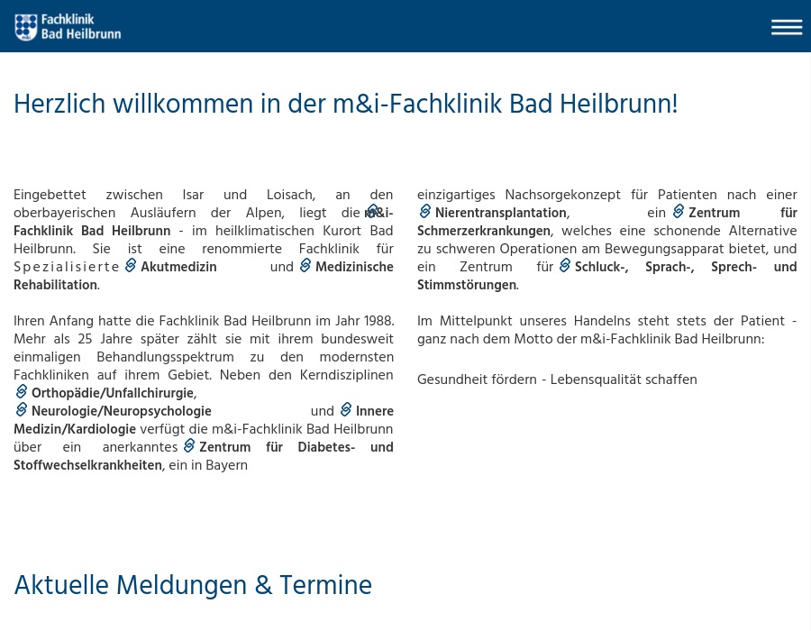 m&i Fachklinik Bad Heilbrunn