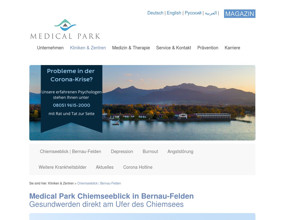 Medical Park Chiemseeblick GmbH & Co. KG - Fachklinik für Psychosomatik