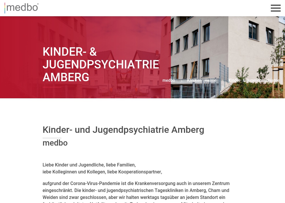 Tagesklinik für Kinder- und Jugendpsychiatrie, Amberg