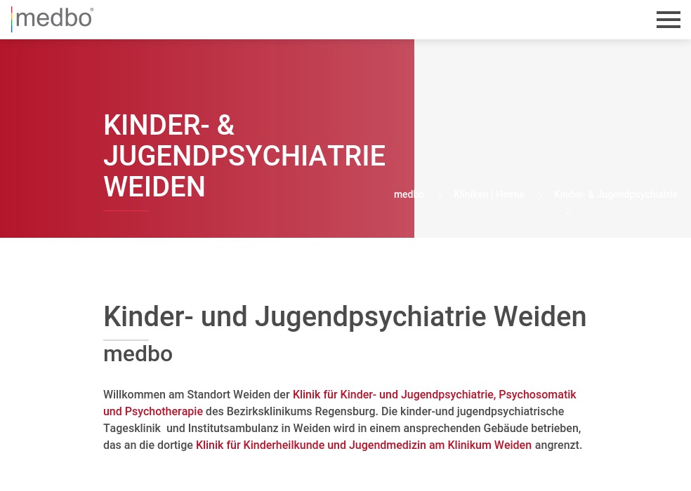 Tagesklinik für Kinder- und Jugendpsychiatrie, Weiden
