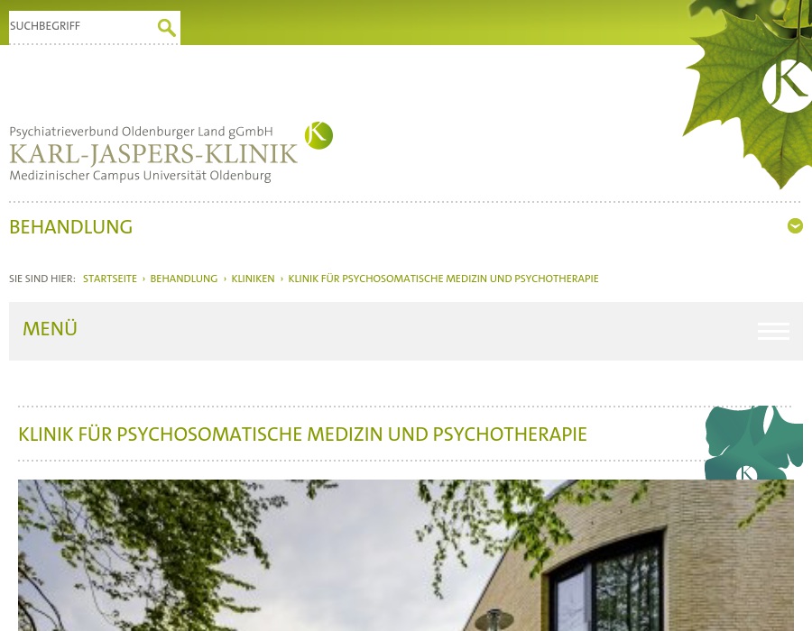 Klinik für Psychosomatische Medizin und Psychotherapie