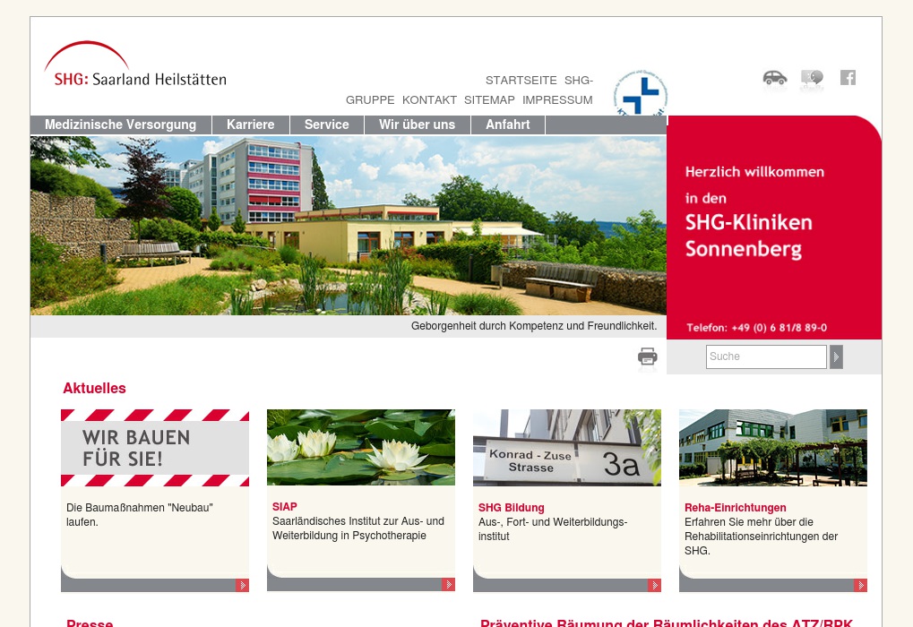 SHG-Kliniken Sonnenberg, Standort Kleinblittersdorf