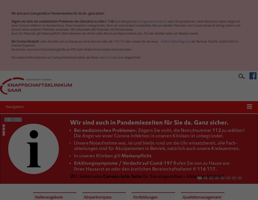 Knappschaftsklinikum Saar GmbH, Krankenhaus Püttlingen