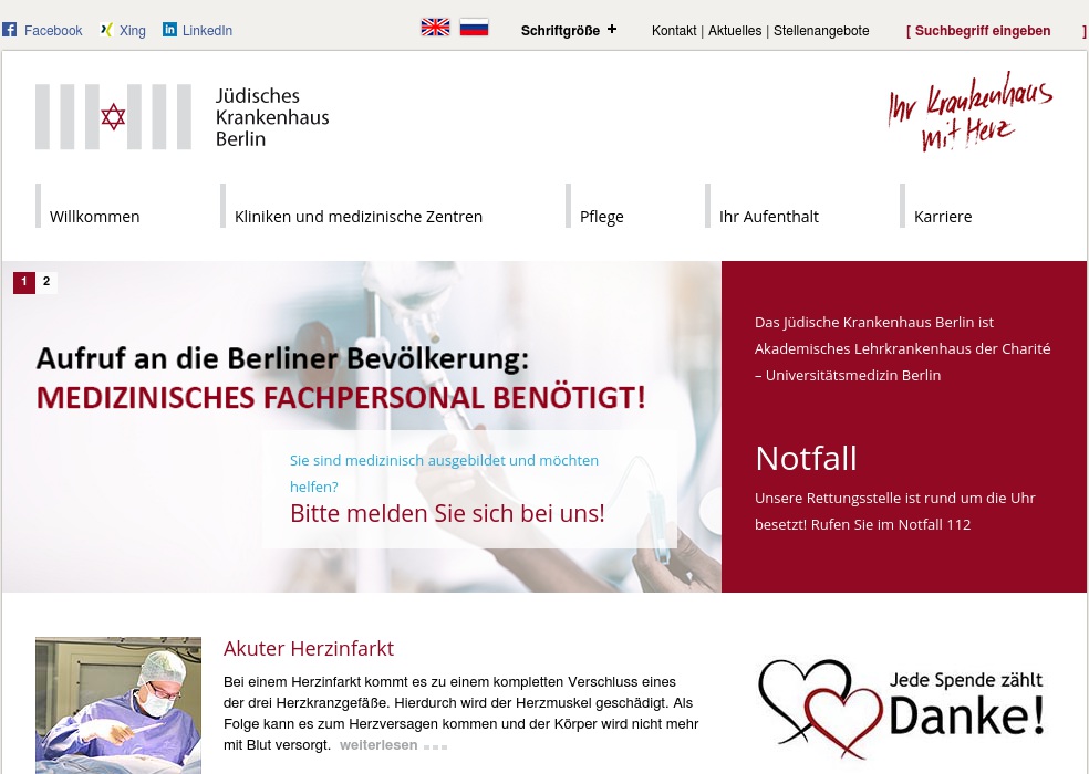 Jüdisches Krankenhaus Berlin - Stiftung des bürgerlichen Rechts