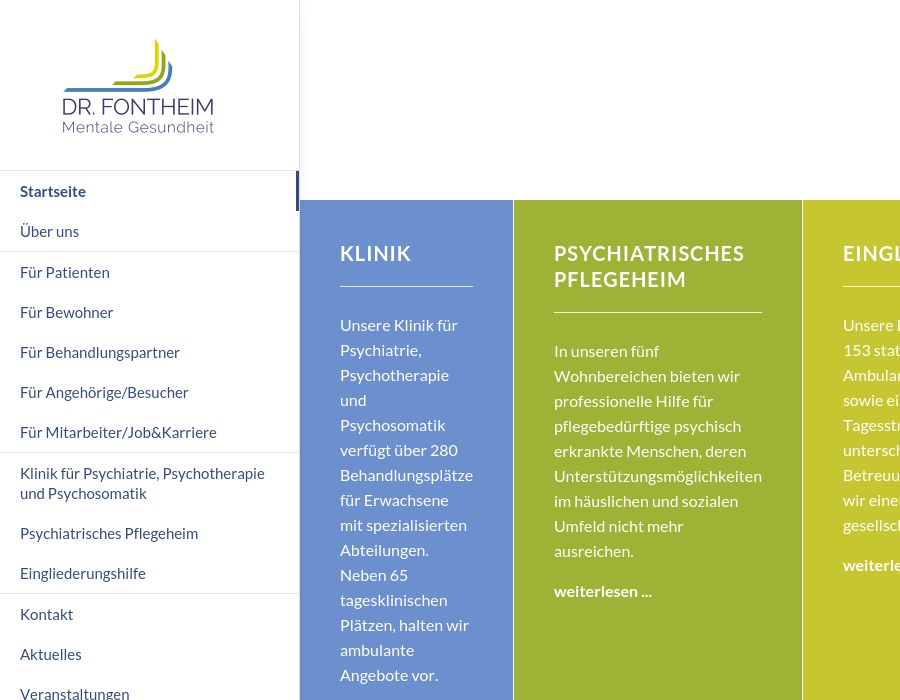 DR. FONTHEIM, Klinik für Psychiatrie, Psychotherapie und Psychosomatik