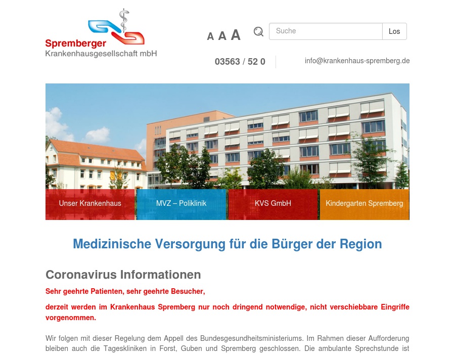 Krankenhaus Spremberg Tagesklinik Guben