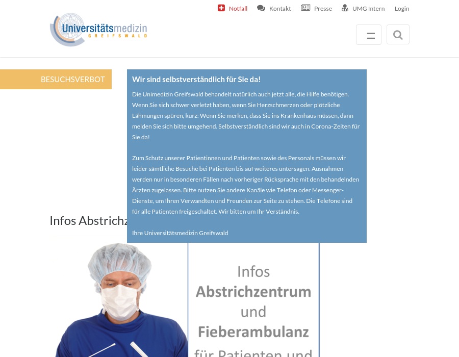 Universitätsmedizin Greifswald - Körperschaft des öffentlichen Rechts
