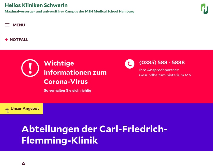 Helios Kliniken Schwerin - Tagesklinik für Kinder- und Jugendpsychiatrie