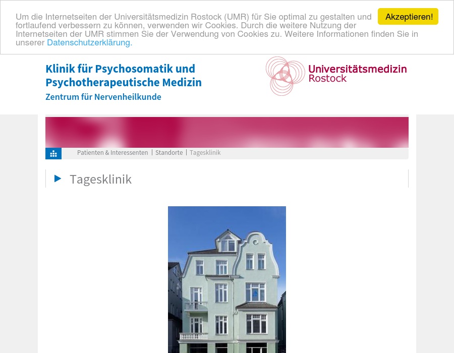 Tagesklinik Psychosomatische Medizin und Psychotherapie