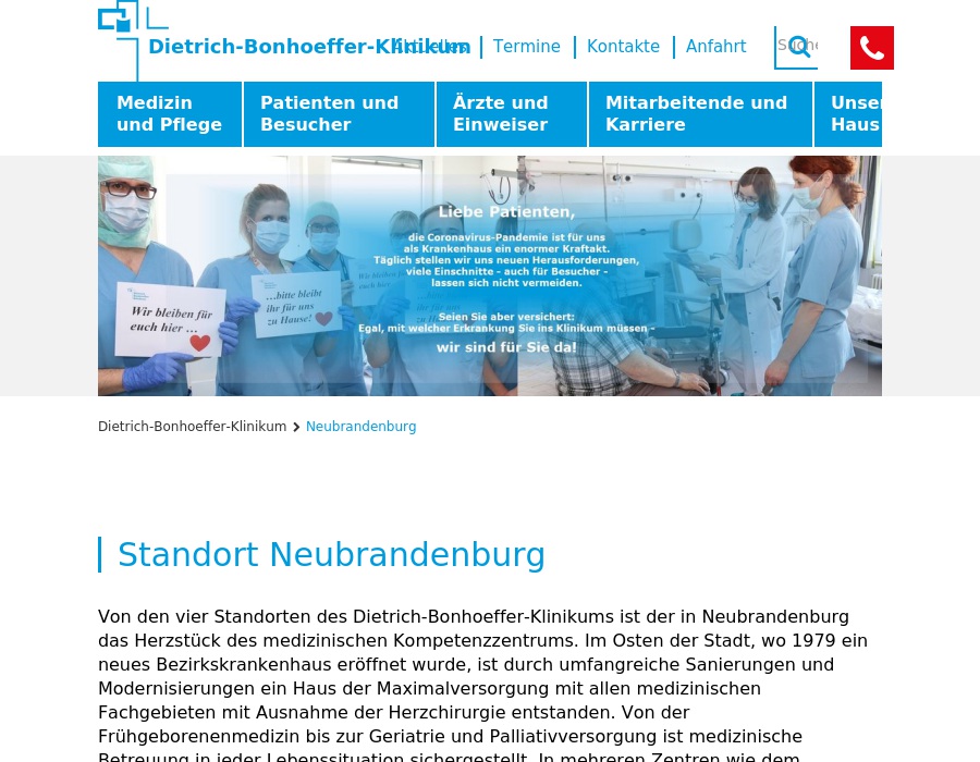 Dietrich-Bonhoeffer-Klinikum Standort Neubrandenburg
