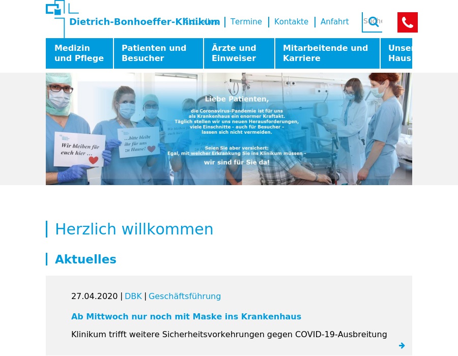 Dietrich-Bonhoeffer-Klinikum Neubrandenburg, Altentreptow, Malchin, Neustrelitz