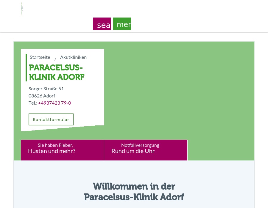 Paracelsus-Klinik Adorf/Schöneck -Standort Adorf -