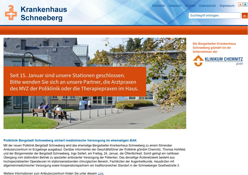 Bergarbeiter-Krankenhaus Schneeberg gGmbH