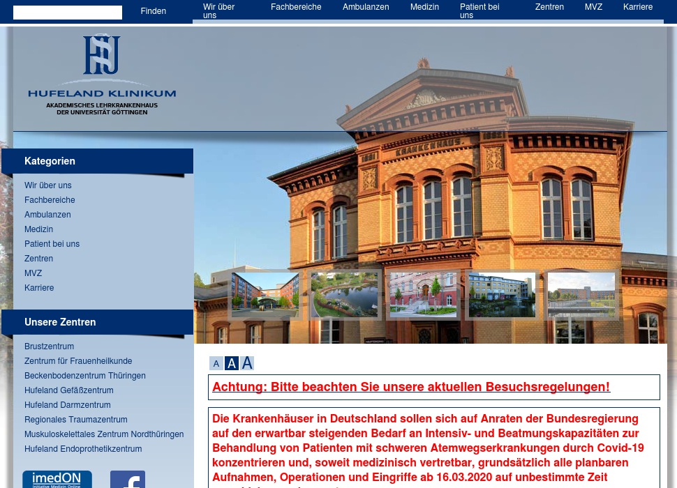 Hufeland Klinikum GmbH, Standort Mühlhausen