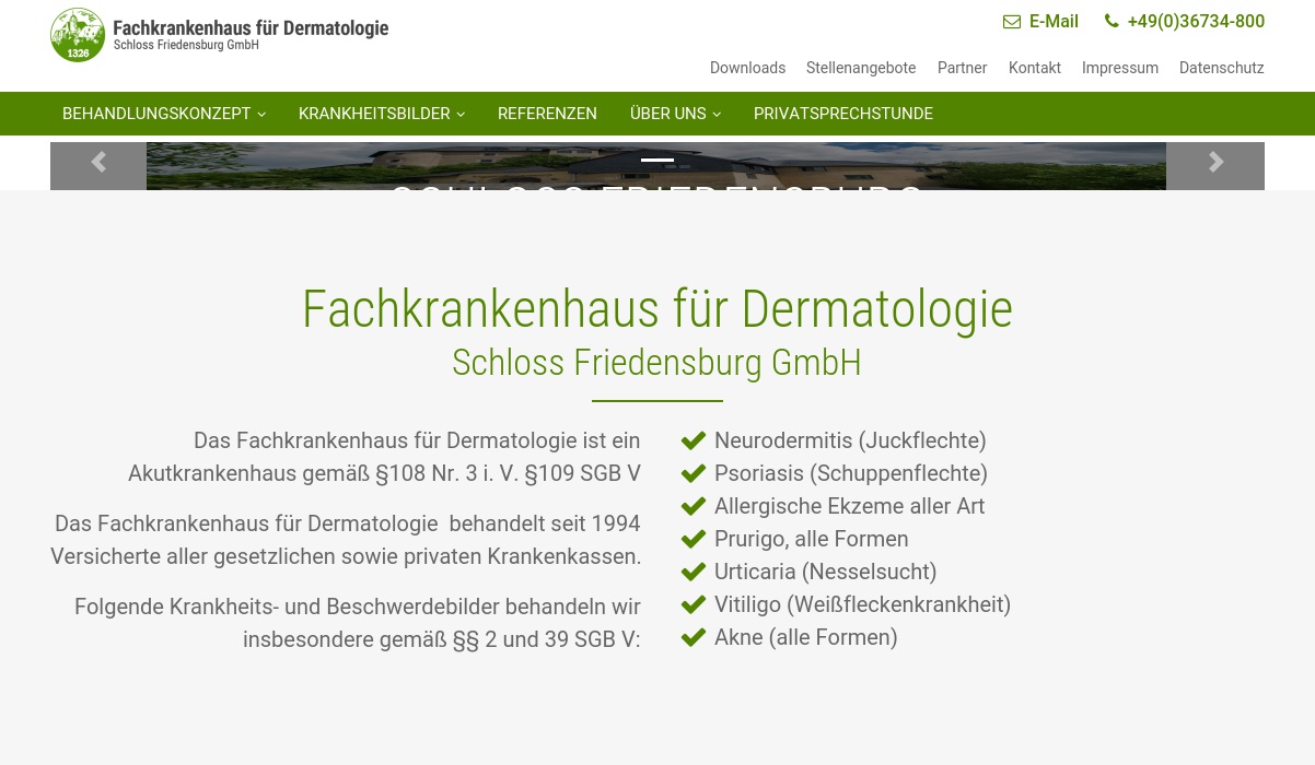 Fachkrankenhaus für Dermatologie Schloss Friedensburg GmbH