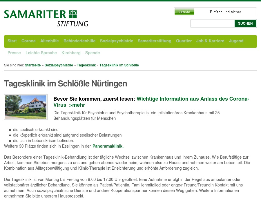 Tagesklinik im Schlössle