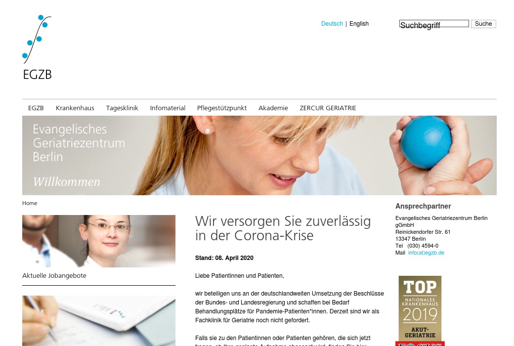 Evangelisches Geriatriezentrum Berlin gGmbH (EGZB)