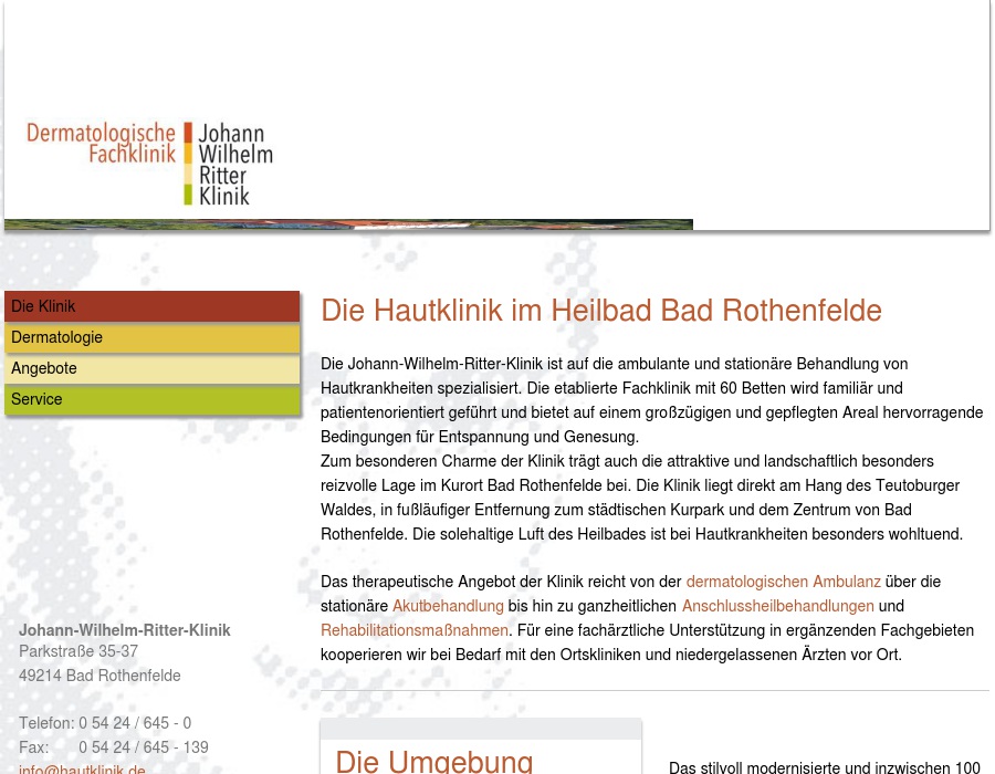 Johann-Wilhelm-Ritter-Klinik GmbH und Co. KG, Zentrum für dermatologische Phototherapie