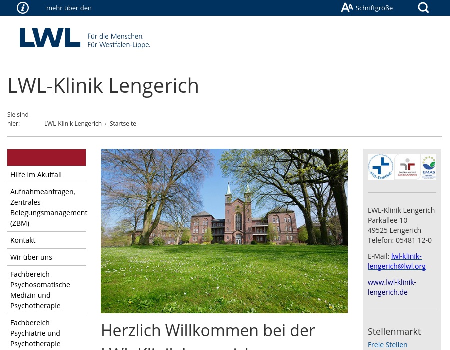 LWL-Klinik Lengerich Standort Rheine