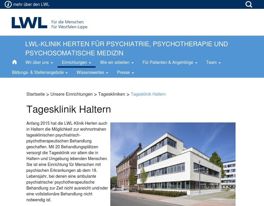 LWL-Klinik Herten - Tagesklinik Haltern