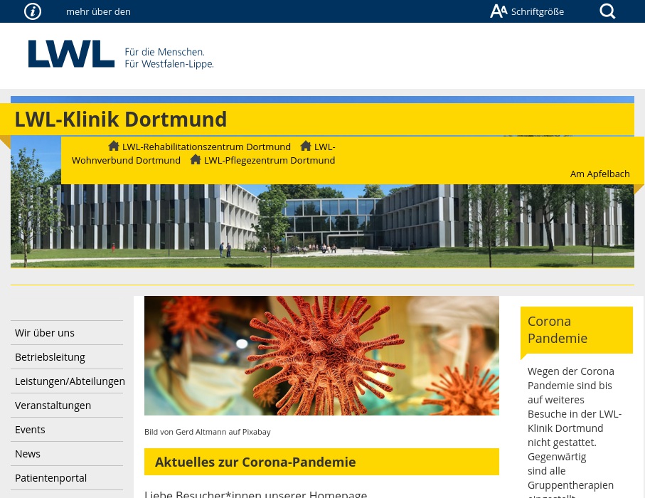 LWL-Klinik Dortmund Psychiatrie - Psychotherapie - Psychosomatische Medizin - Rehabilitation - Prävention