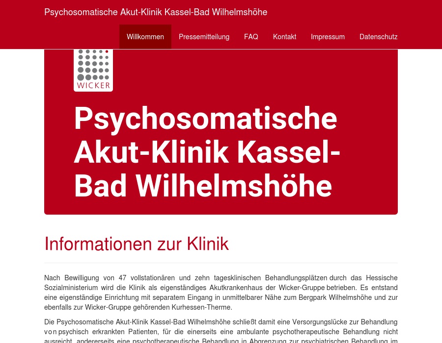 Psychosomatische Akut-Klinik Kassel-Bad Wilhelmshöhe