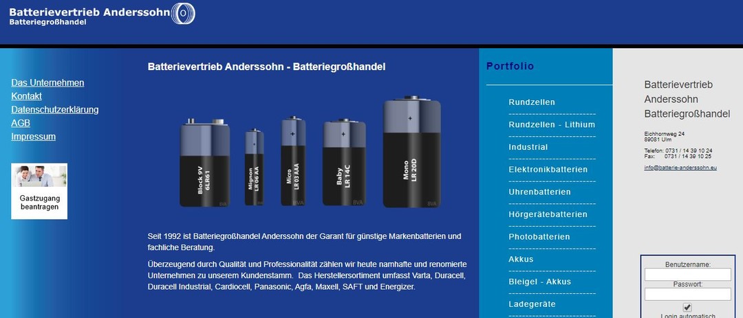 Anderssohn Batteriegroßhandel
