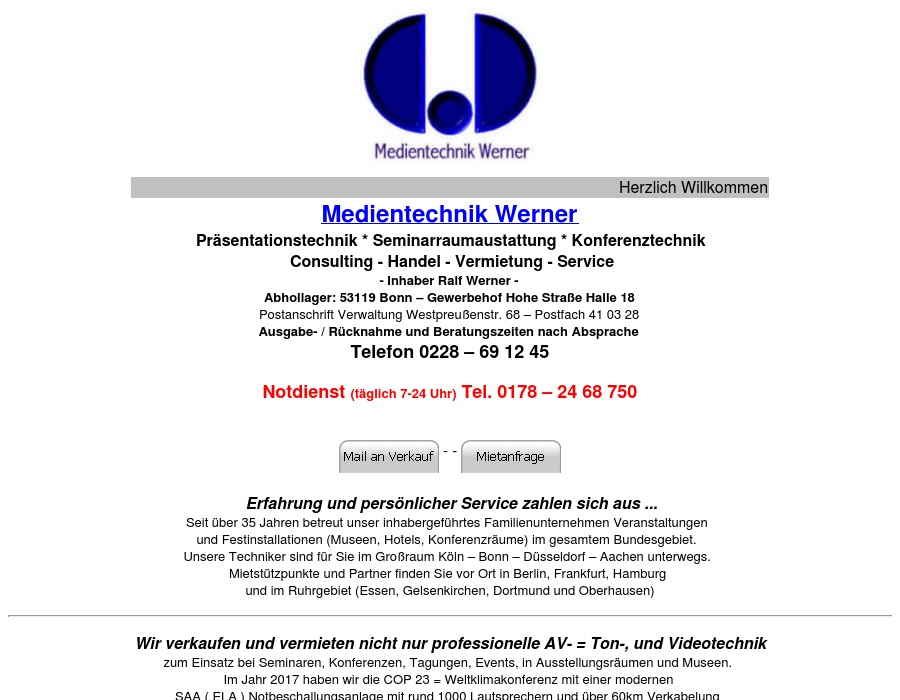 Medientechnik Werner Inhaber Ralf WERNER