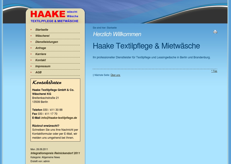 Haake Textilpflege GmbH & Co. Wäscherei KG