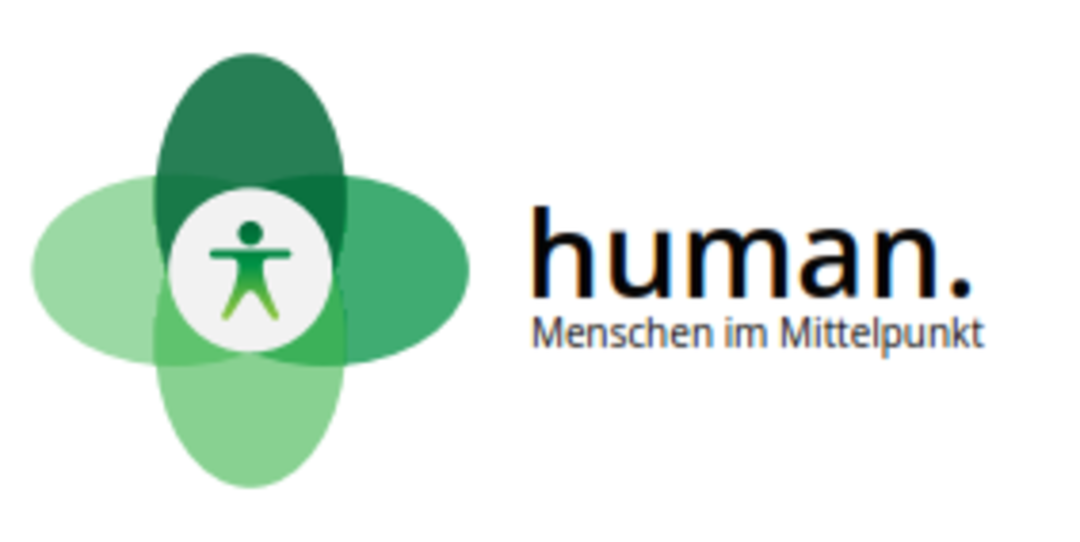 Logo: human.Menschen im Mittelpunkt GmbH - Gesellschaft für humane Pflege