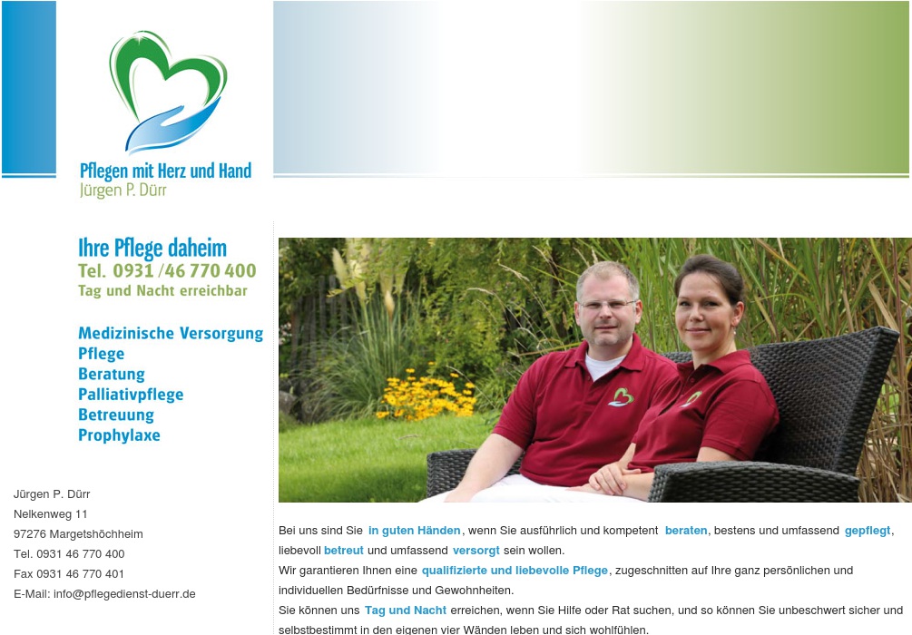 Pflegen mit Herz und Hand Jürgen P. Dürr GmbH