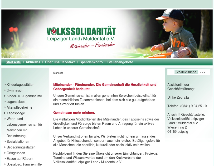 Volkssolidarität Leipziger Land/Muldental e. V. Sozialstation Lützschena