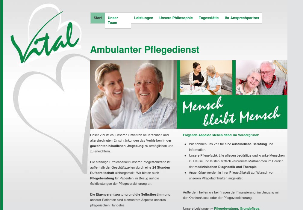 Vital Pflegedienst und Seniorentagesstätte GmbH