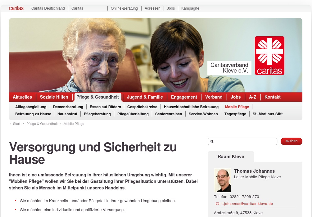 Caritas Pflege & Gesundheit Mobile Pflege Goch / Bedburg-Hau