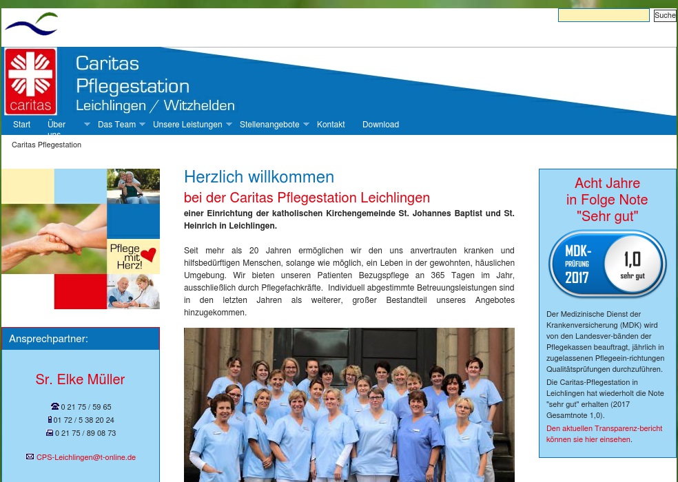 Caritas Pflegestation der Pfarrgemeinde St. Johannes Baptist