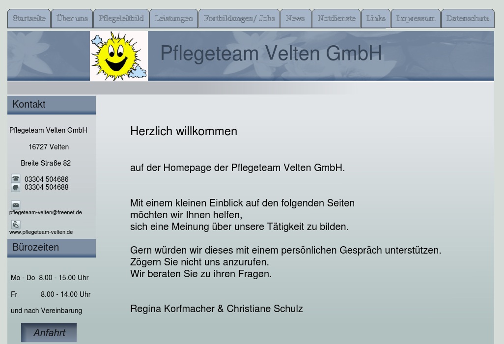 Pflegeteam Velten GmbH Korfmacher & Schulz