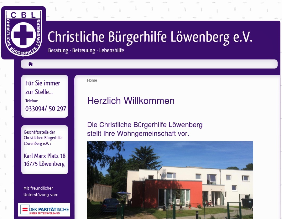 Christliche Bürgerhilfe Löwenberg e. V. Sozialstation