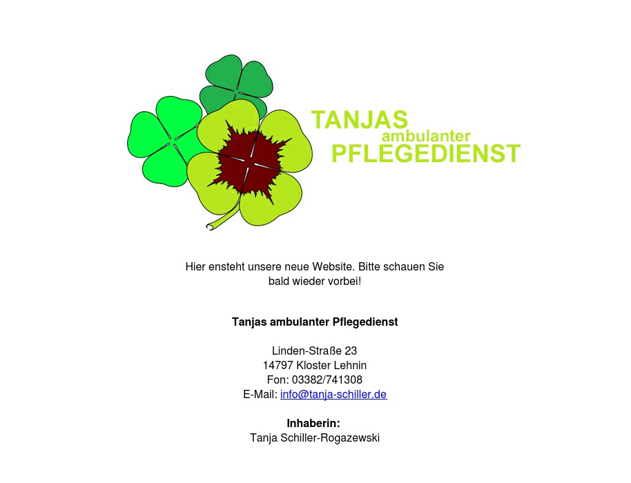 Tanjas ambulanter Pflegedienst Inh. Tanja Schiller-Rogazewski